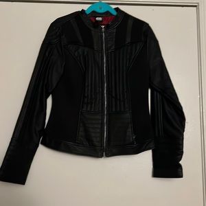 Star Wars fake leather jacket with pin and patches.